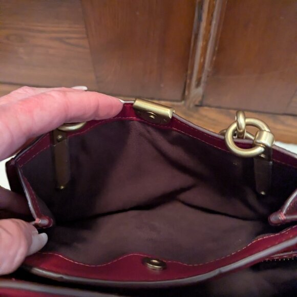 Coach Small Dreamer Satchel Burgundy 38551 - Picture 10 of 16